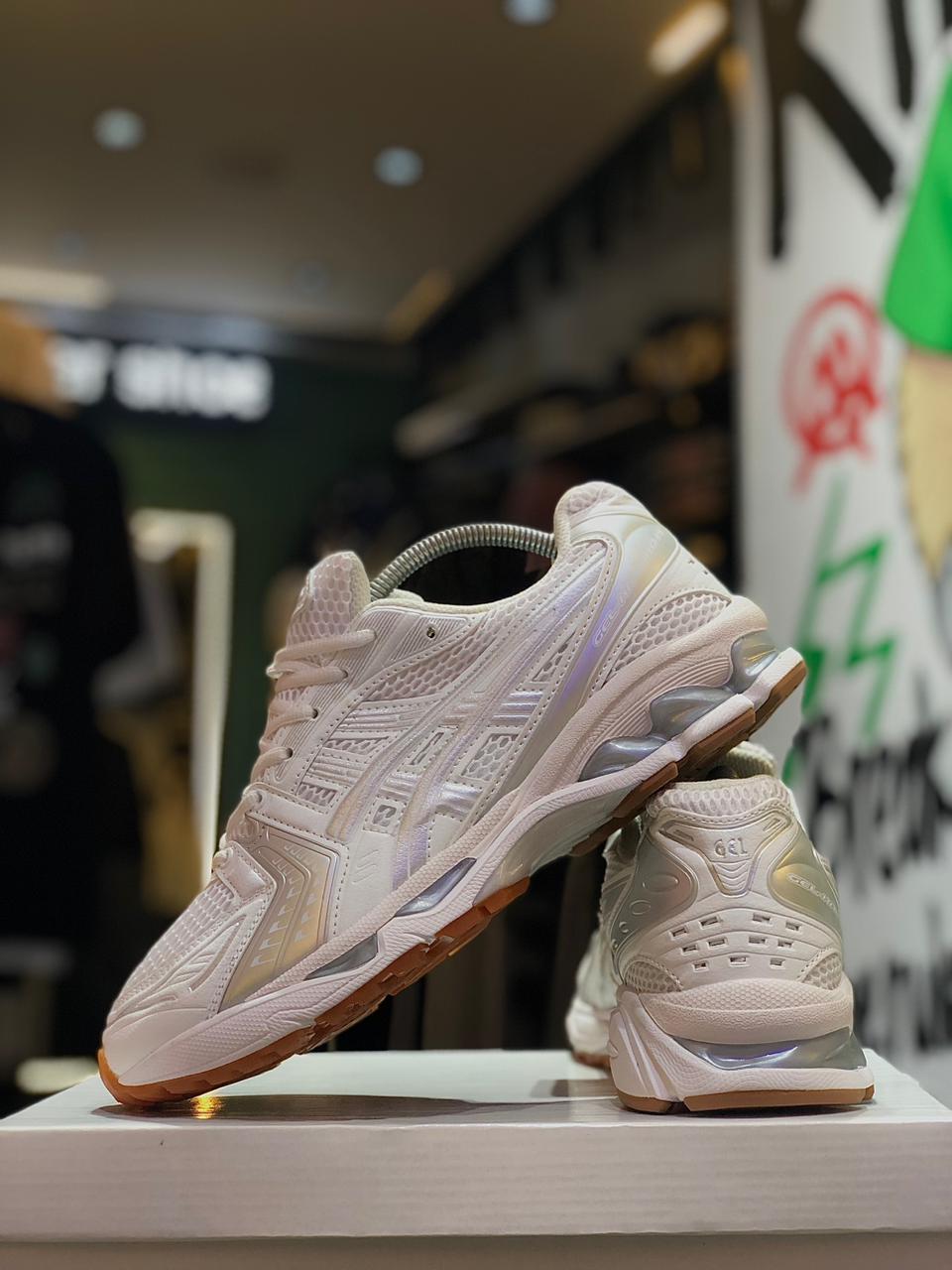 Asics Gel White Brown Sole