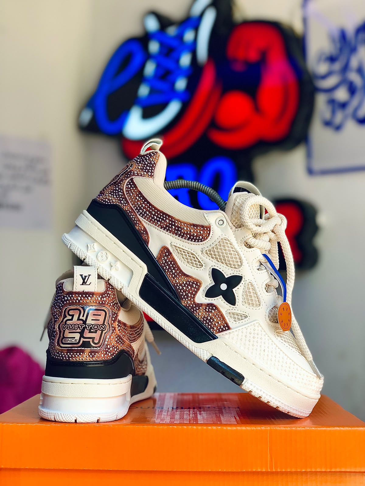 Louis Vuitton LV Skate Beige Crystal Monogram