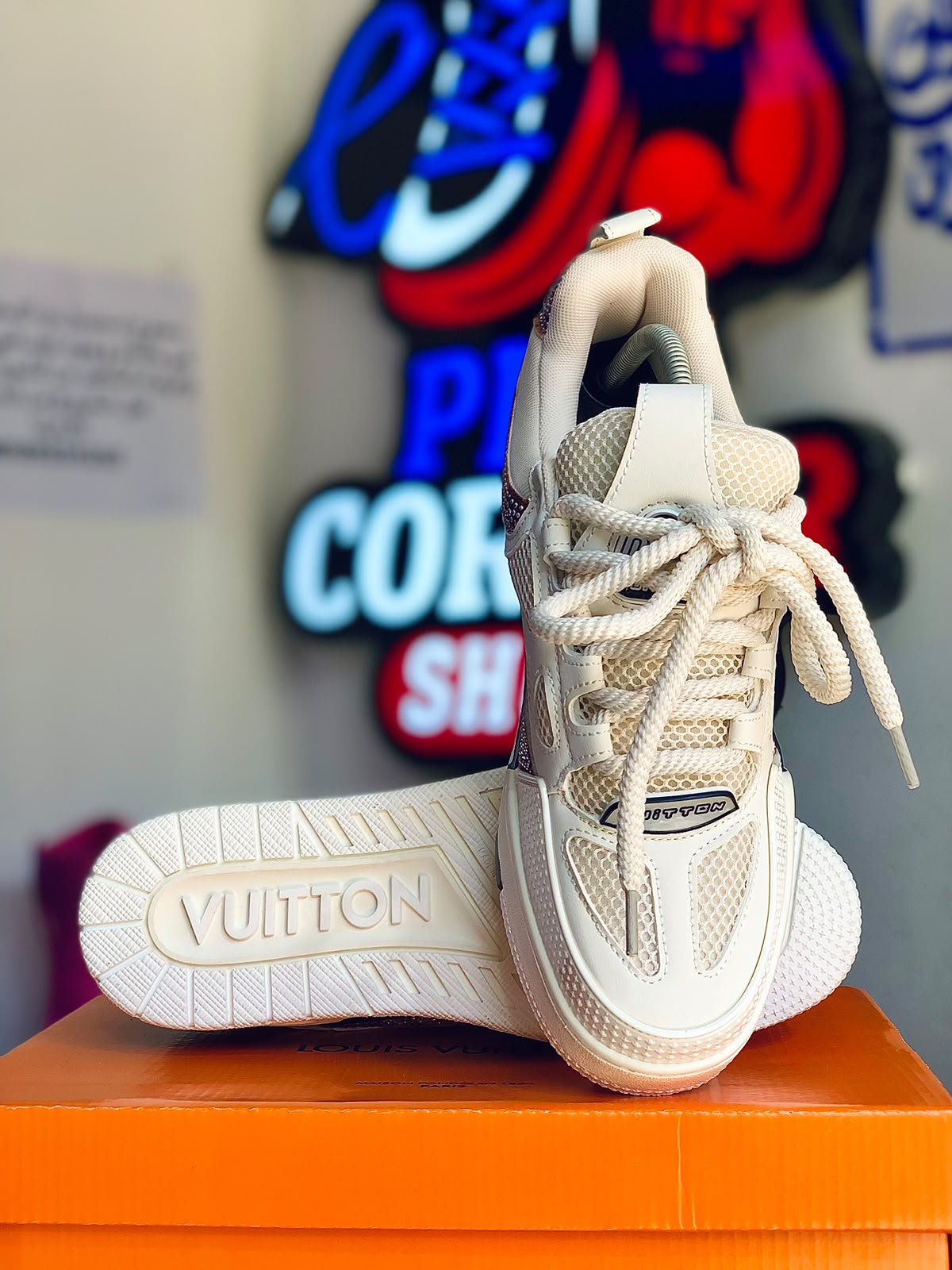 Louis Vuitton LV Skate Beige Crystal Monogram
