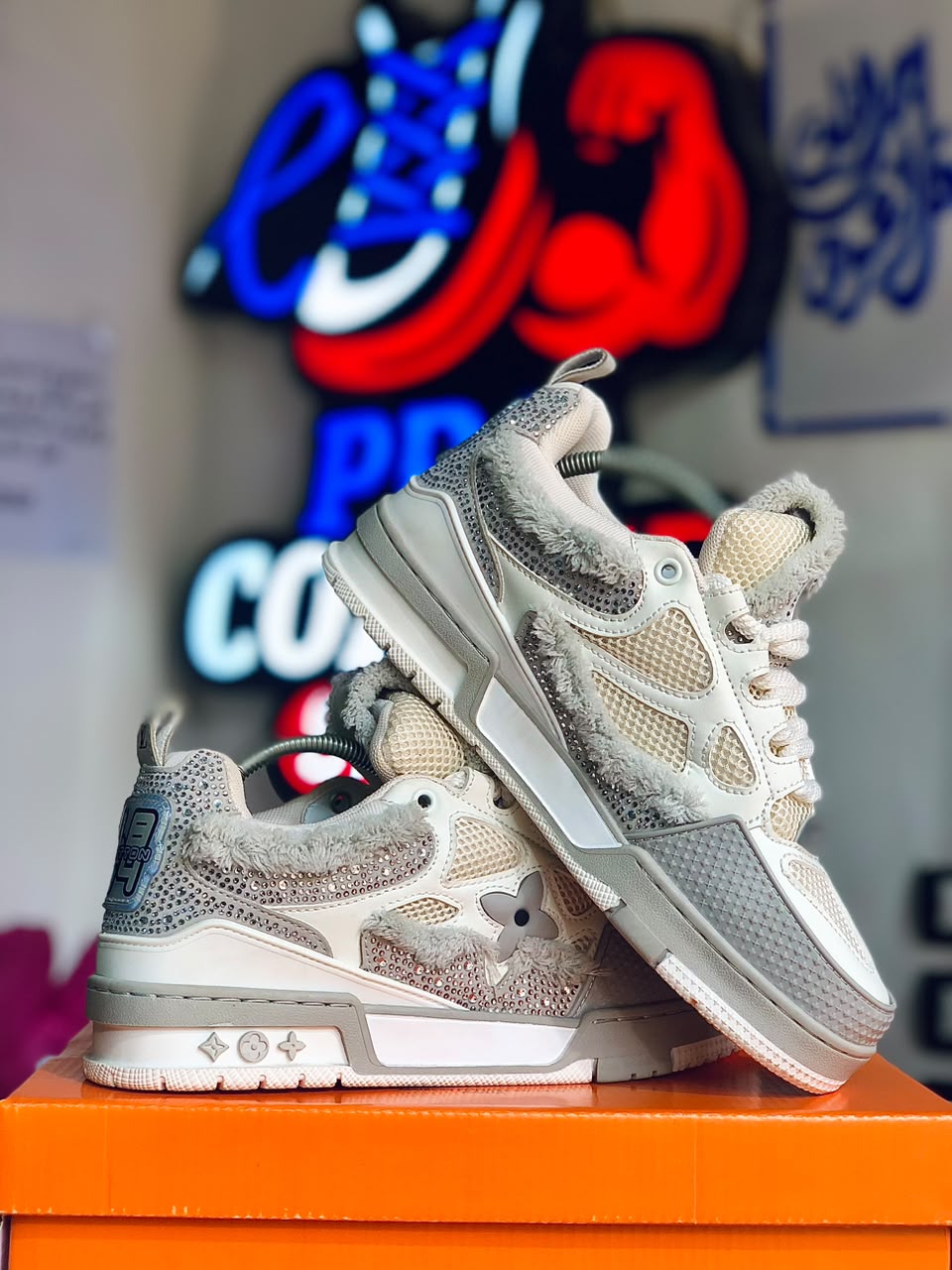 Louis Vuitton LV Skate Grey Crystal Monogram