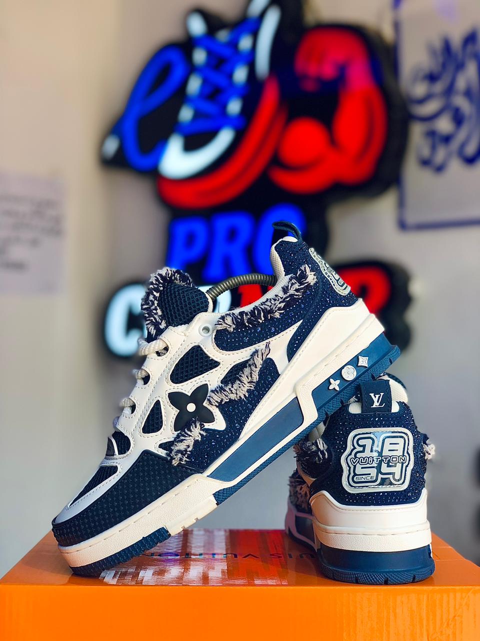 Louis Vuitton LV Skate Navy Crystal Monogram
