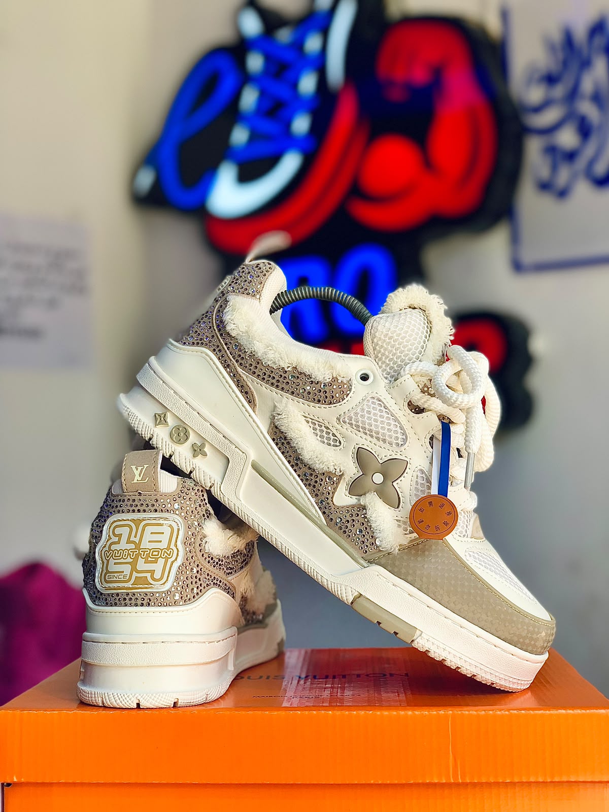 Louis Vuitton LV Skate White Crystal Monogram