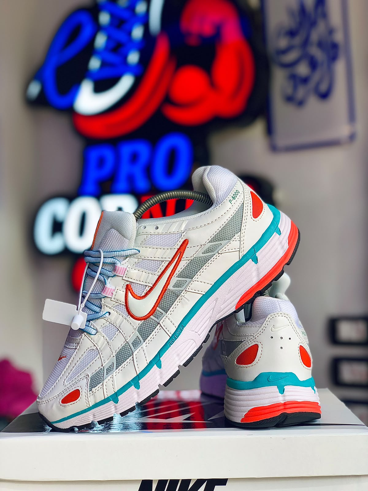 nike p6000 shoe white/aqua