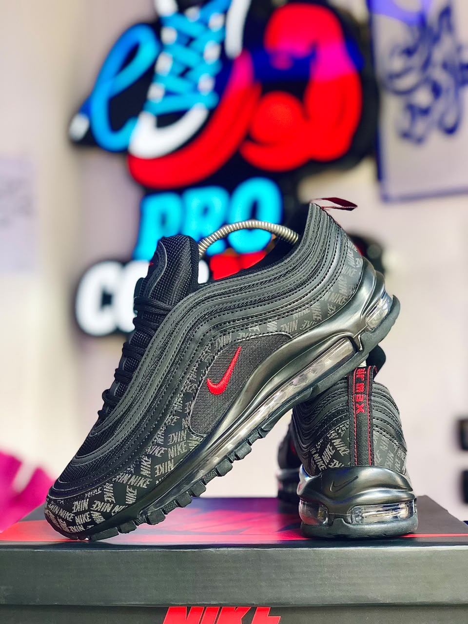 Nike Air Max 97 All Over Print Black Red