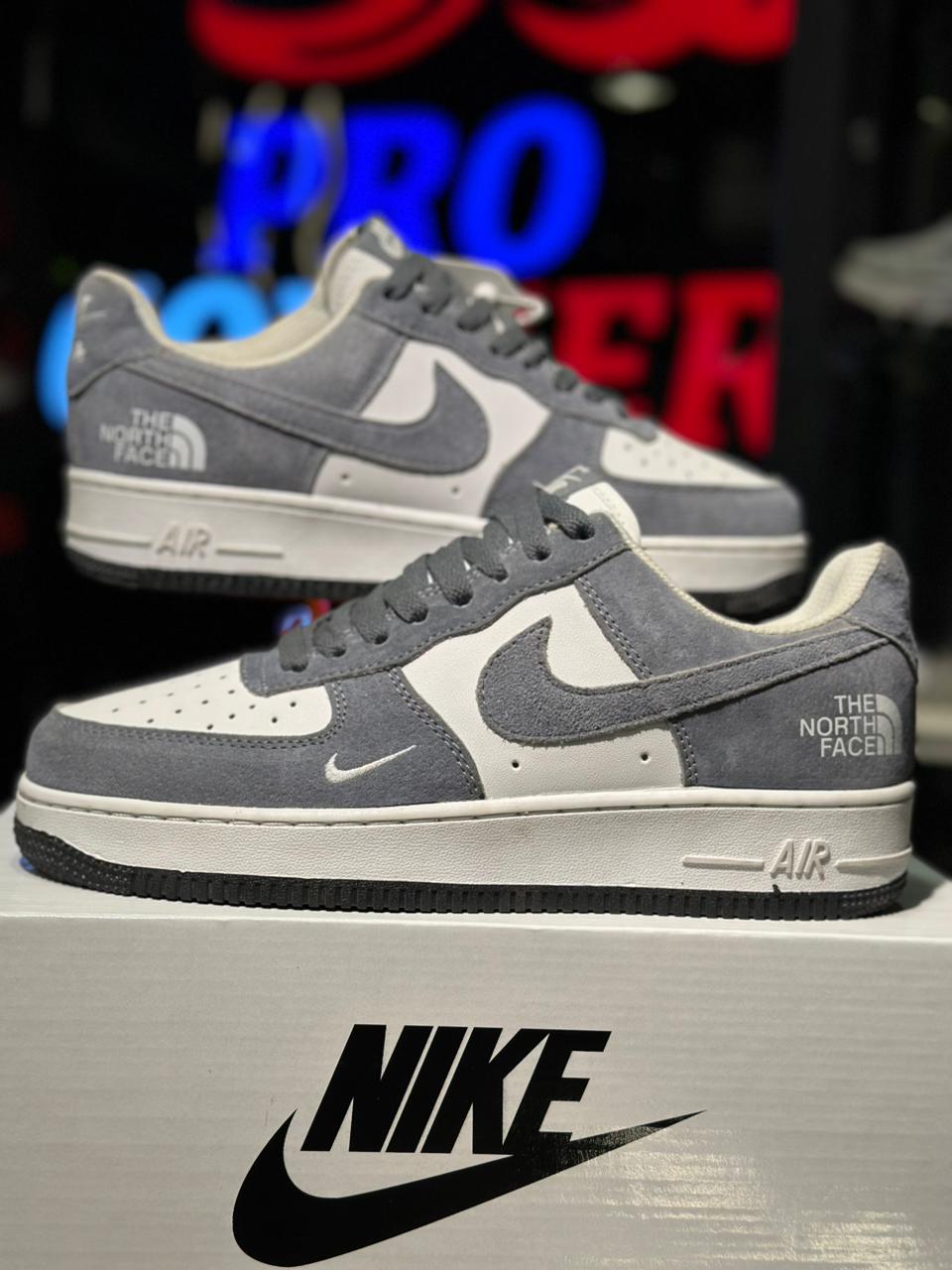 Airforce White Gray Suede