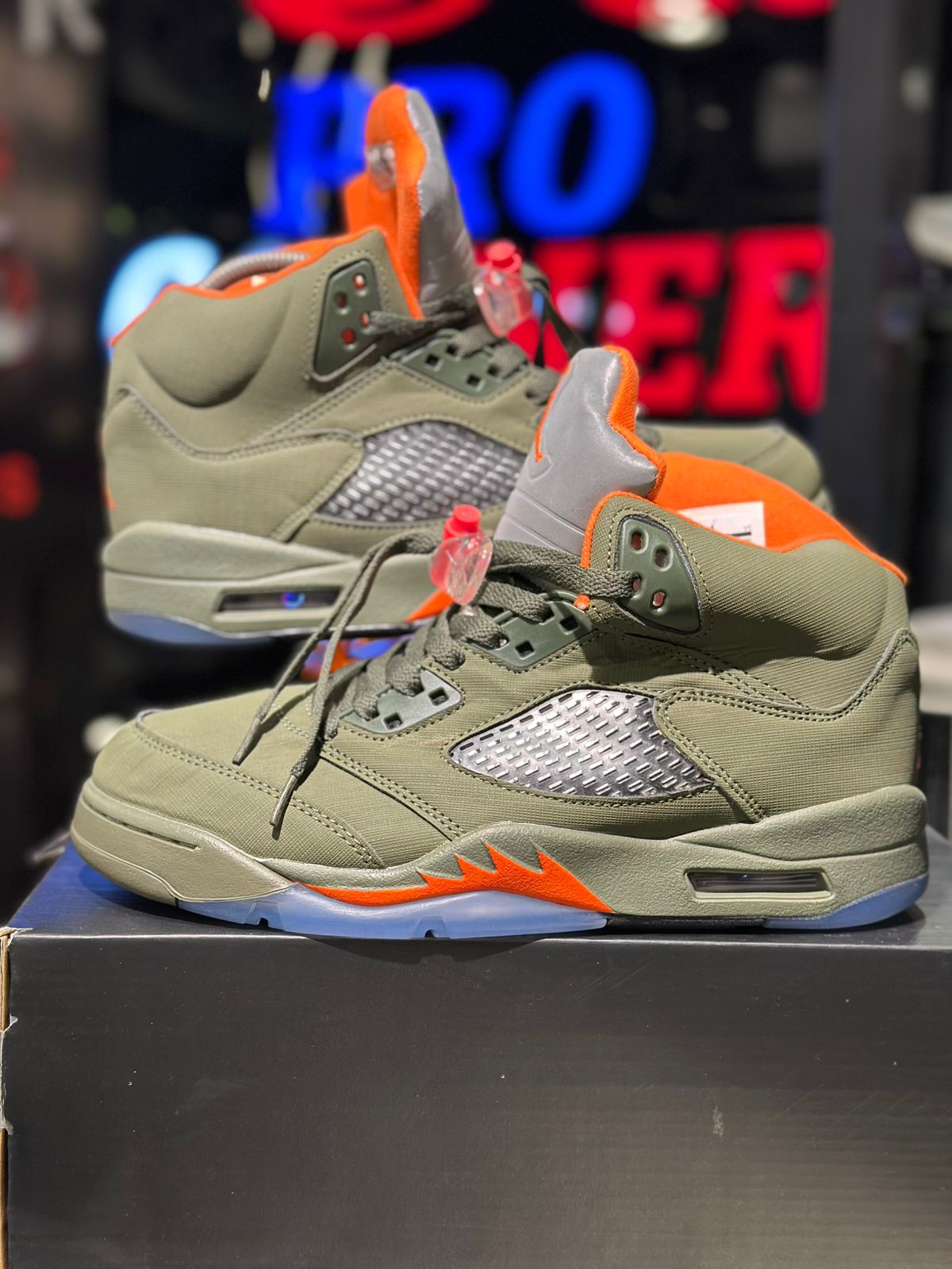 Jordan 5 Green Orange
