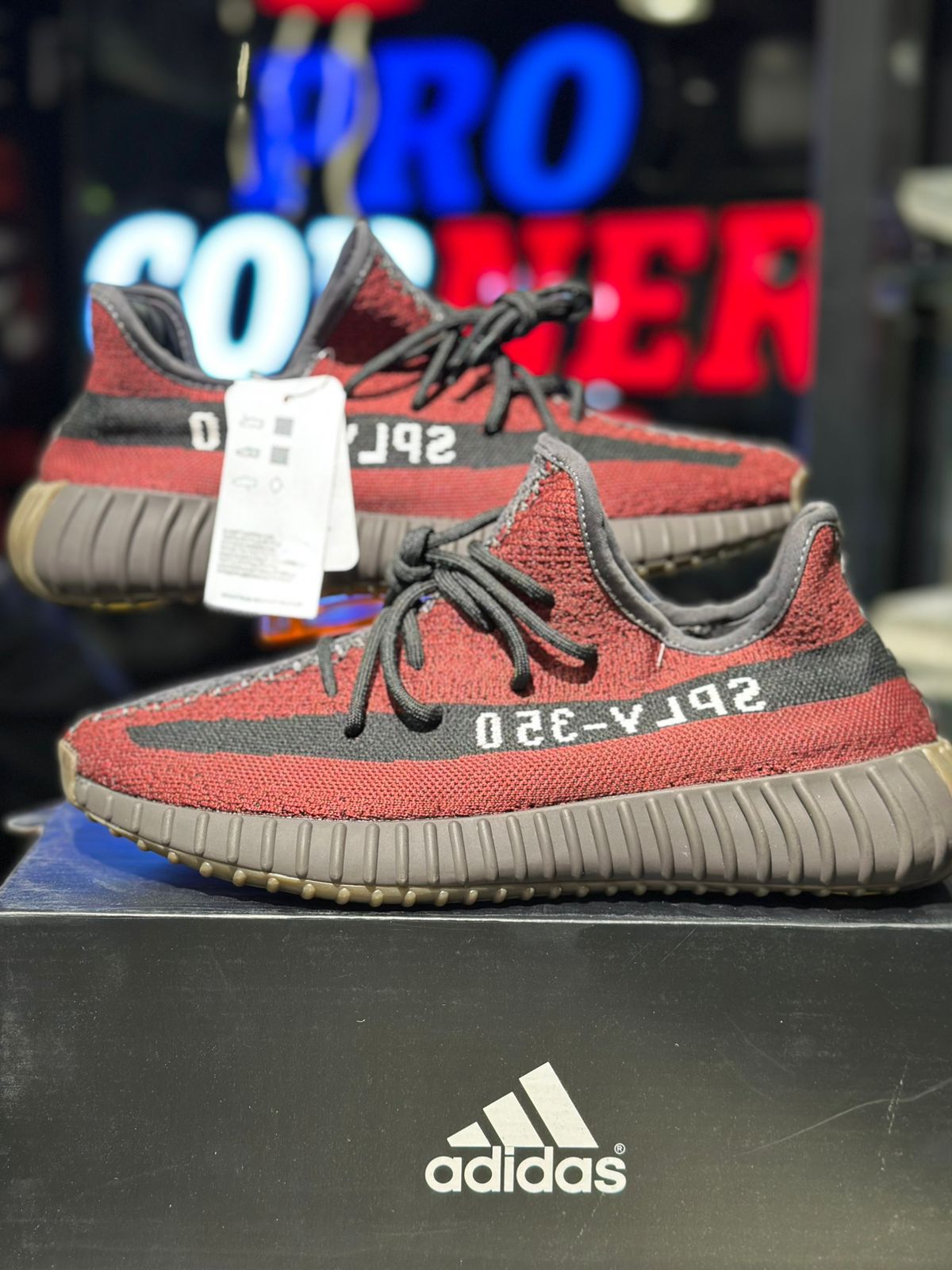 Yeezy 350 Black Red