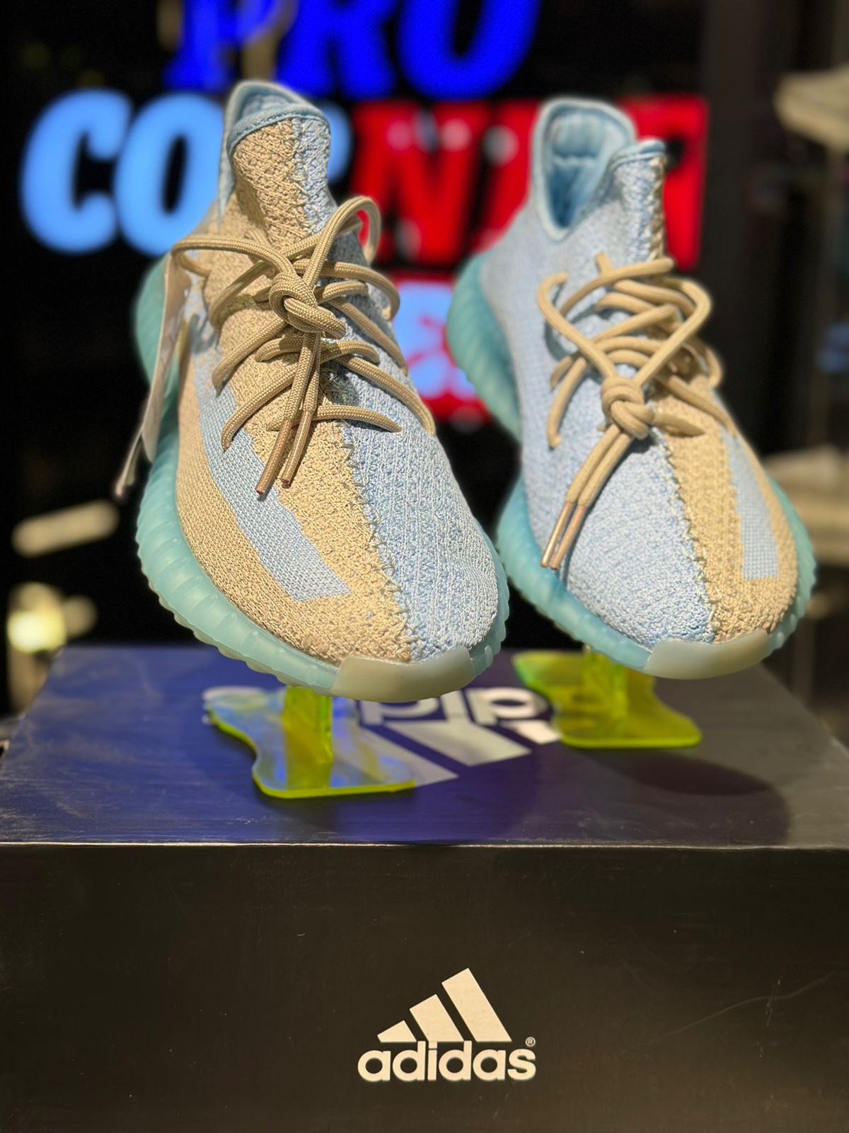 Blue Off White